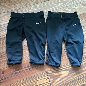 Nike Kids Black Athletic Baseball Pants set of 2